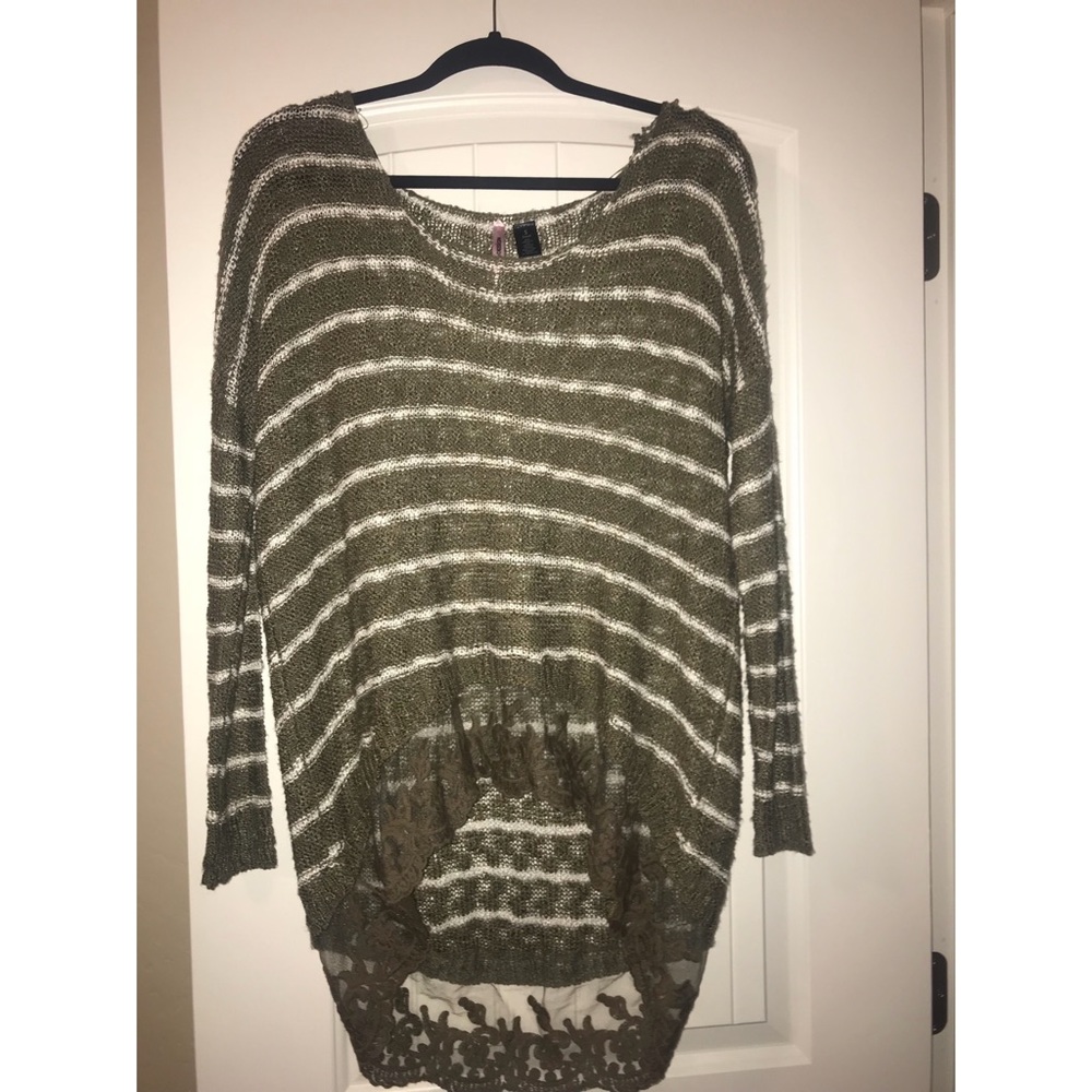 Green knit sweater